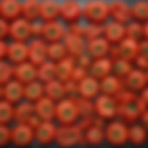 Vibrant varieties of fresh tomatoes ready for freezing