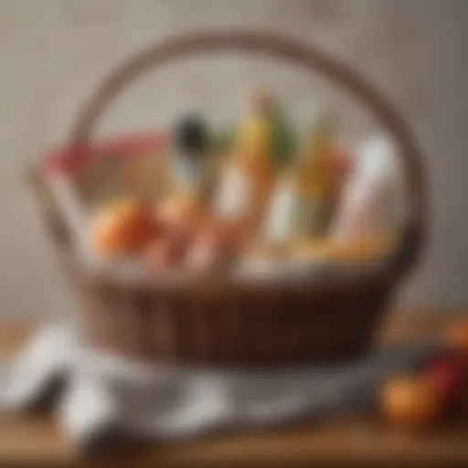 Cozy maternity gift basket filled with essentials