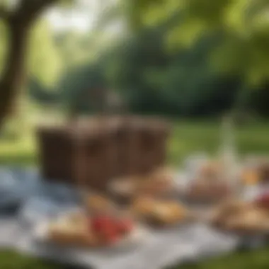 Memorable Outdoor Experience for Birthday Celebration A serene outdoor setting showcasing a memorable experience gift like a picnic