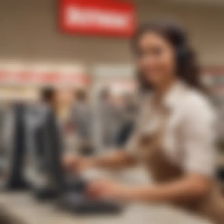 Customer service support during online shopping at TJ Maxx