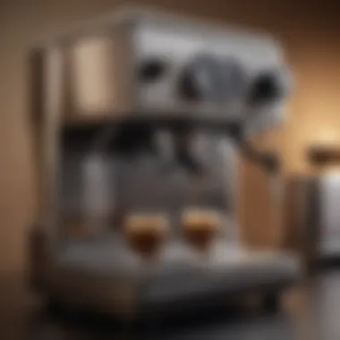 Sleek design of a high-end espresso machine