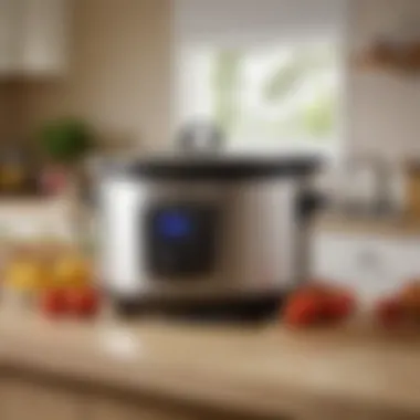 Convenience of a Crock Pot in the Kitchen Crock pot in a kitchen setting highlighting convenience
