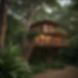 A cozy treehouse nestled among lush greenery in Punta Sayulita