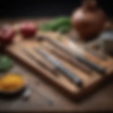 Classic Manual Sharpening Tools for Experts A set of traditional manual sharpening tools, including rods and pull-through devices.