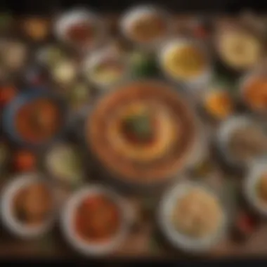 Traditional Mediterranean Dishes A selection of traditional Mediterranean dishes arranged beautifully.
