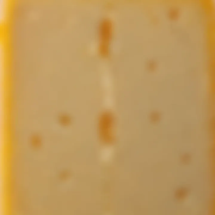 A close-up view of Colby Jack cheese highlighting its unique color blend