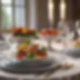 Elegant formal table setting showcasing various utensils