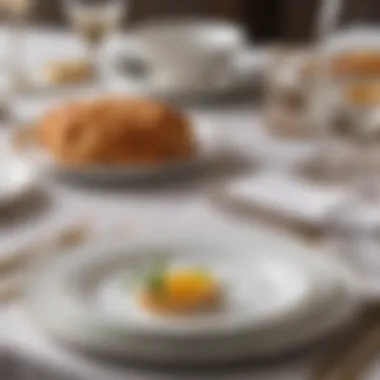 Artistic arrangement of place cards and napkins at a formal table