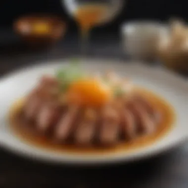 Japanese Dish Enhanced with Mirin A traditional Japanese dish drizzled with mirin