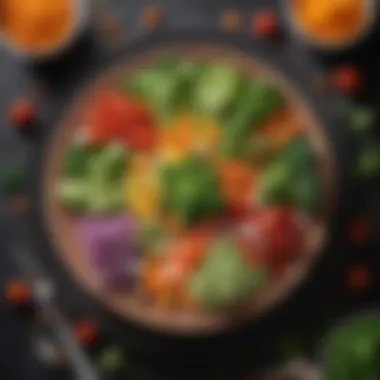 Culinary Creativity with Sugar-Free Vegetables A beautifully arranged plate featuring various sugar-free vegetables in a salad.