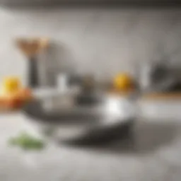 Elegant design of an All Clad fry pan with a lid showcasing its polished surface and sturdy handle.