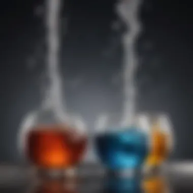 Illustration of various boiling point ranges of different alcohol compounds.