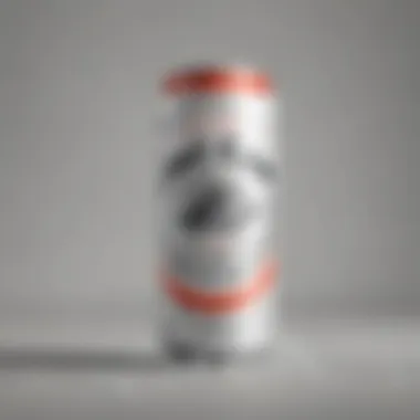 Close-up of a White Claw can showcasing its vibrant design and flavor label.