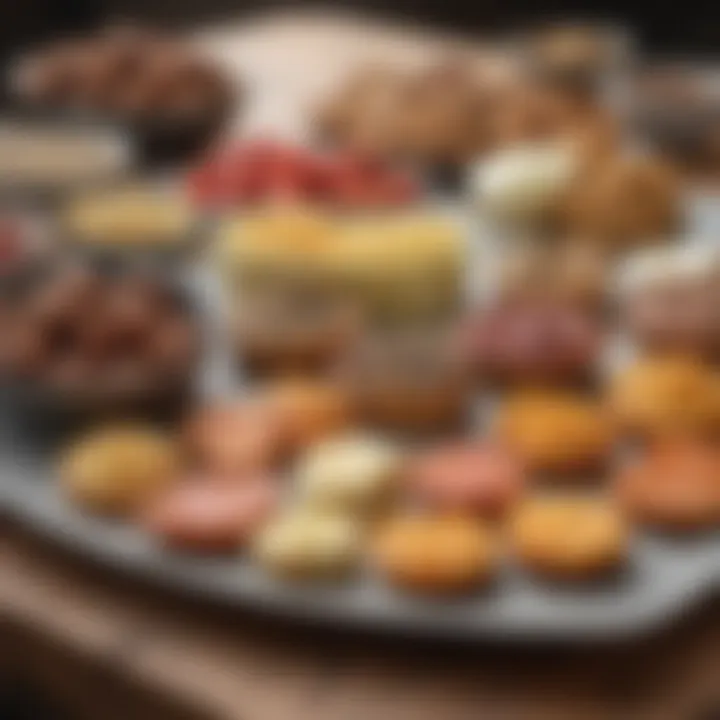 Keto-friendly snacks displayed on a table