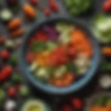 Plate of vibrant low-carb vegetables