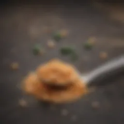 Truvia granules in a measuring spoon