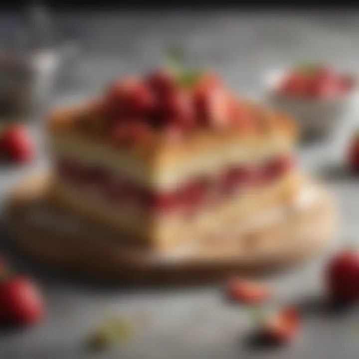 Baked goods featuring freeze dried strawberries integrated into the mixture
