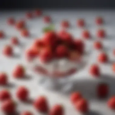 Final Dessert with Freeze Dried Strawberries A visually appealing final product showcasing the use of freeze dried strawberries in a dessert