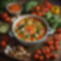 Colorful assortment of fresh vegetables on a wooden table