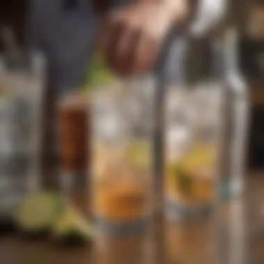 Social Enjoyment of Vodka Soda with Bitters A group enjoying vodka soda with bitters at a social gathering