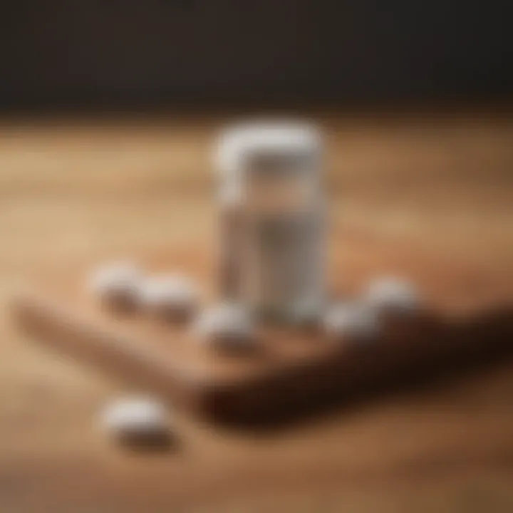 Glucose tablets displayed on a wooden surface