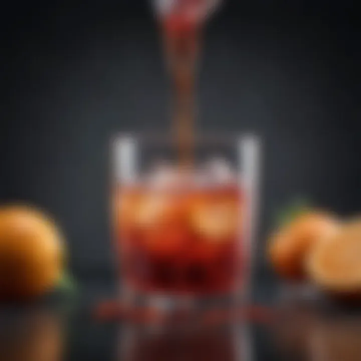 A close-up of a hydration drink enriched with electrolytes