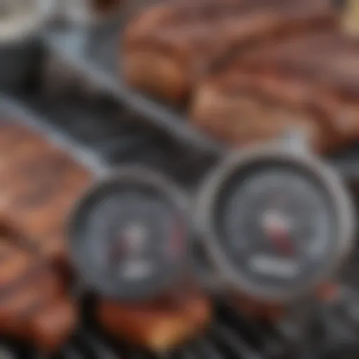 Close-up view of Weber BBQ Thermometer showcasing its sleek design and digital display.